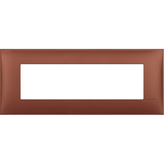 BTicino Placca 7 Moduli Siena Soft SKU BT-7MS-SI - Design Elegante e Facile Installazione