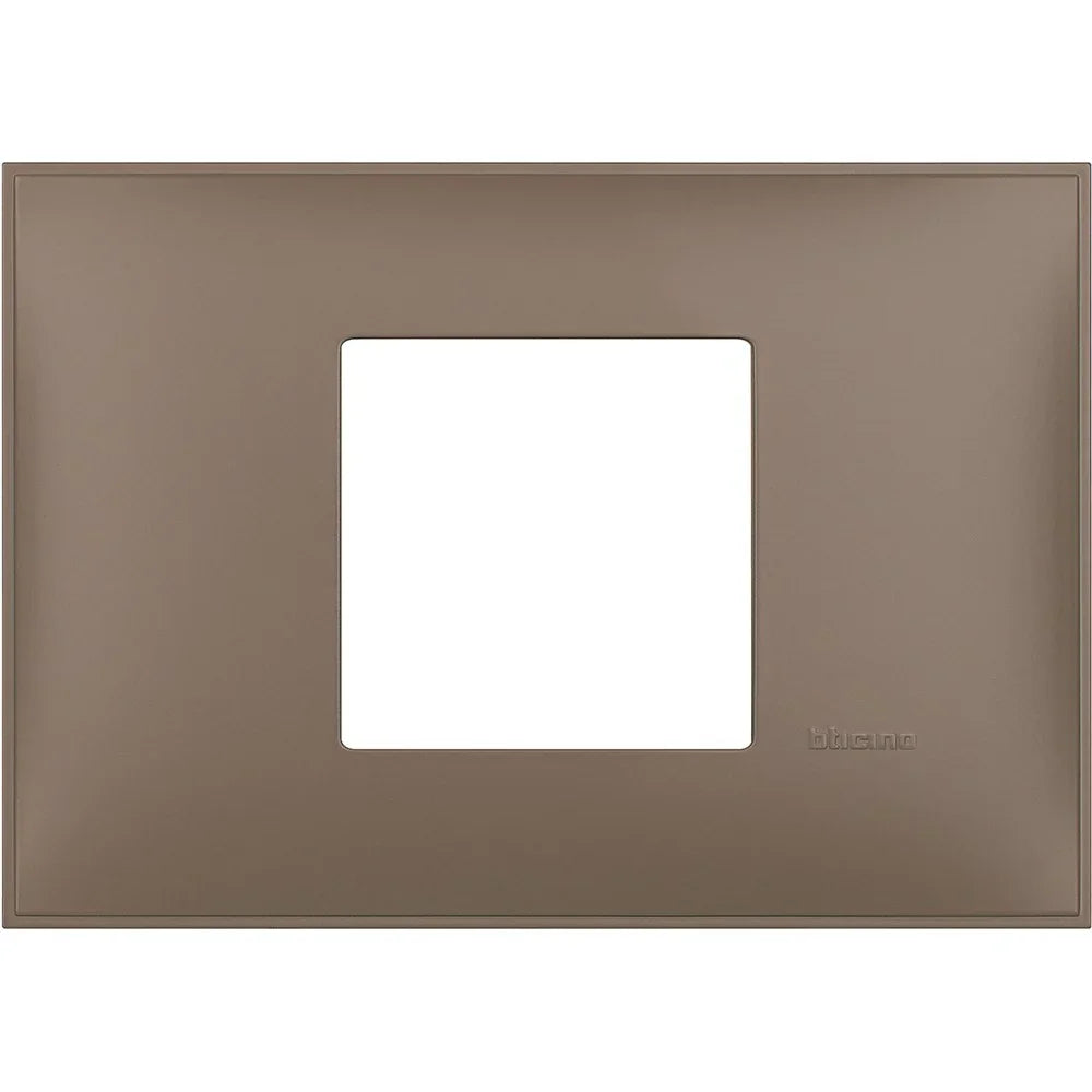 BTicino placca 2 Moduli X 503 Colore Terra Soft - Design Elegante e Materiale Resistente