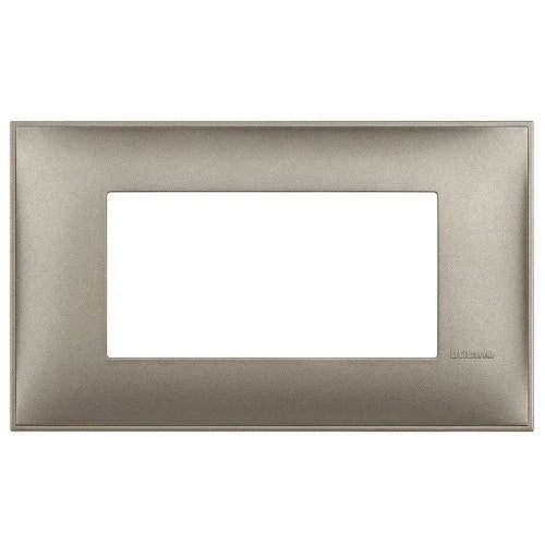 Bticino Placca 4 Moduli Titanium Metal - Design Elegante e Resistente, SKU: BT-R4MT