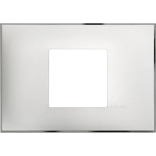 Placca BTicino 2 Moduli X 503 Colore Bianco Cromo - Design Elegante e Facile Installazione (SKU: X503-BIANC-CR)