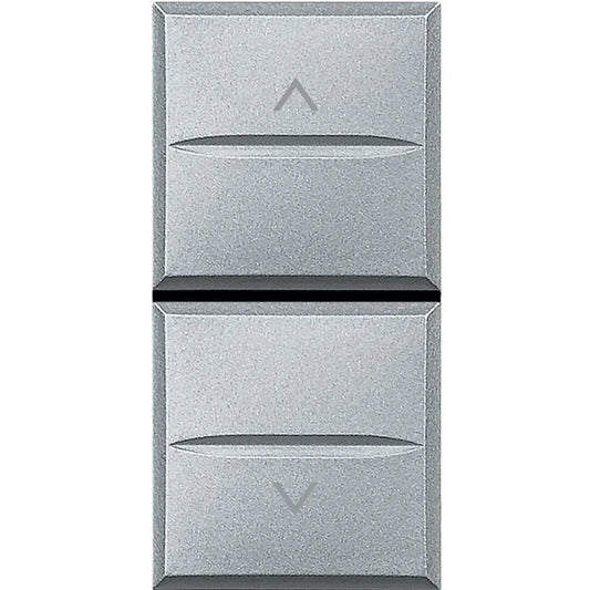 Bitcino Axolute Interruttore Doppio Pulsante HC4027 - Design Elegante In Grigio Tech, Facile Installazione