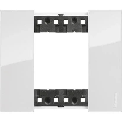 Placca 2 Posti Bticino Living Now Ghiaccio Ice - KA4802DW