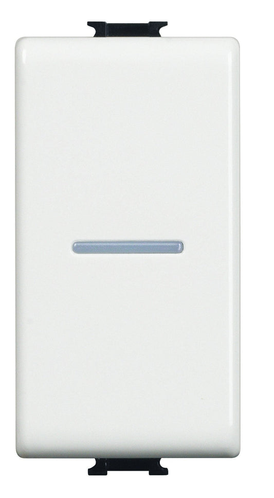 Deviatore assiale BTicino Matix 1P 10A AM5053N bianco, design moderno, ideale per carichi fino a 2500W.