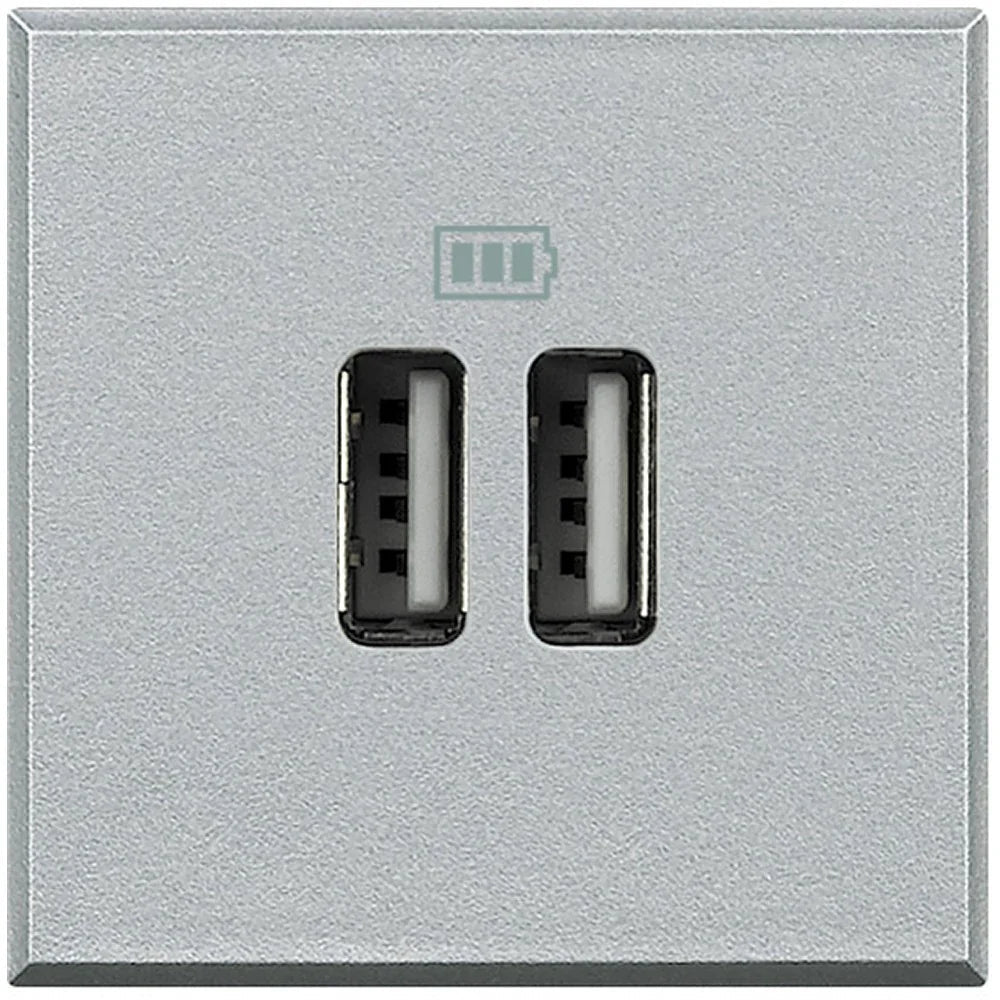 Caricatore USB Doppia Presa BTicino Axolute 2 Moduli HC4285C2 - Design Elegante e Pratico