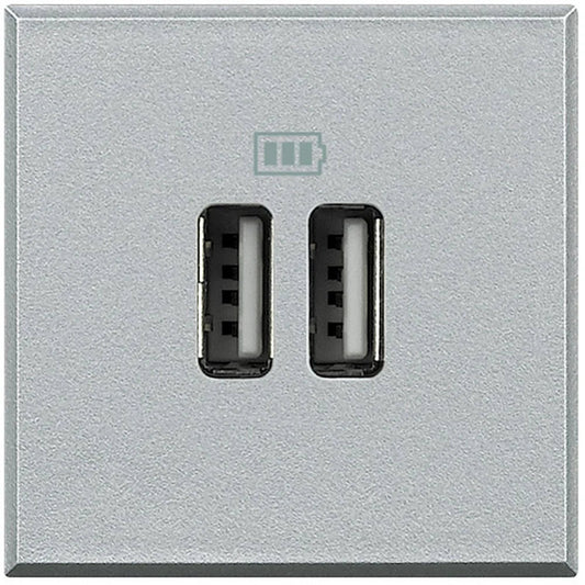 Caricatore USB Doppia Presa BTicino Axolute 2 Moduli HC4285C2 - Design Elegante e Pratico