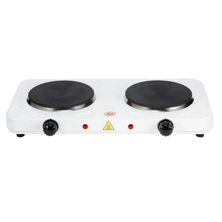 Fornello Elettrico Hercules 2500W - Piastra Ø185mm 1500W & Ø155mm 1000W con Termostato e Indicatore