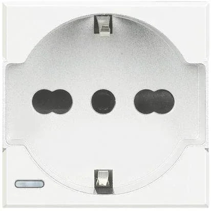 Presa Schuko BTicino Axolute HD4140A16 - 250Vac, 10-16A, Design Elegante, Sicurezza Ottimale
