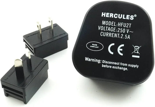 Adattatore Universale Presa Elettrica Italiana a Inglese/Americana/Australiana HFU2T - Compatto e Leggero per Viaggi