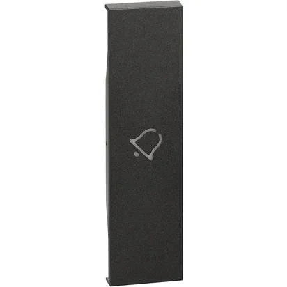 Cover Bticino Living Now con Simbolo Campanello 1 Modulo Nero - KG01D