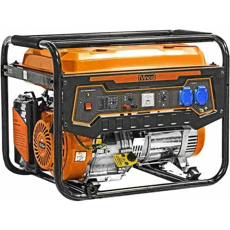 VINCO 60126 BDL6500CXS Generatore 5 kW Monofase - Motore 390 cc, 12 Ore Autonomia, Avvolgimento Rame