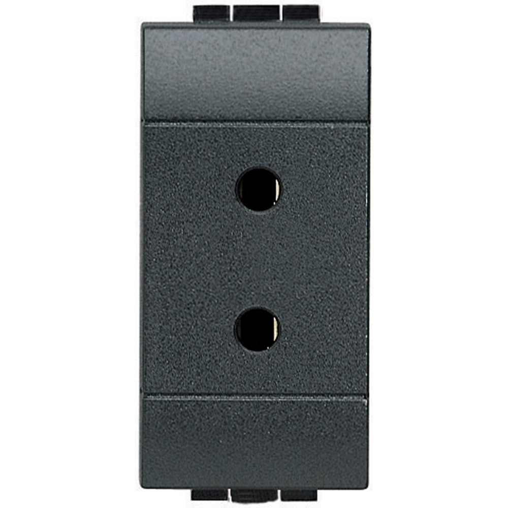 Presa mignon 2P 6A 24V in antracite, design elegante della serie Livinglight di BTicino.