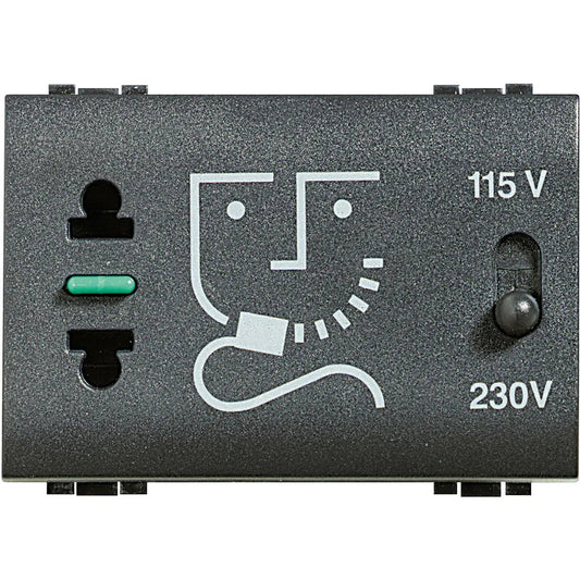 Presa Rasoio BTicino Livinglight L4177 con Trasformatore di Isolamento 230 Vac - Sicura e Moderna