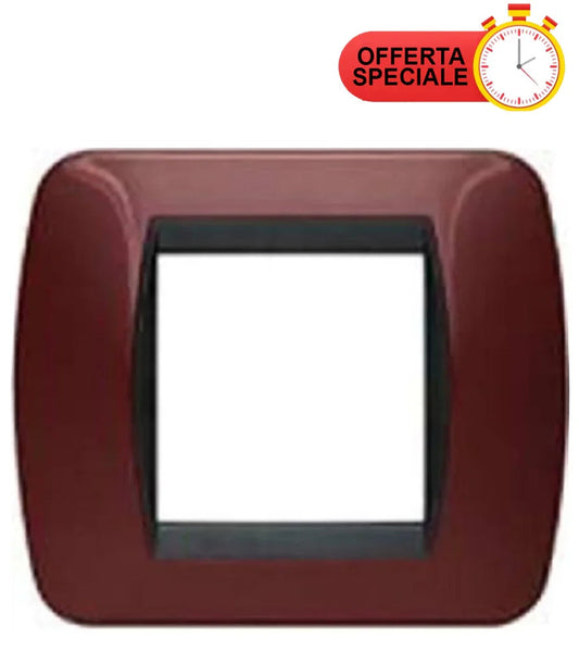 Placca BTicino Living International 2 Moduli L4802AT - Design Elegante e Facile Installazione