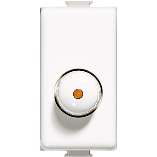Dimmer a manopola BTicino bianco per carichi resistivi, potenza 100W-500W, tensione 230Vac, serie Matix.