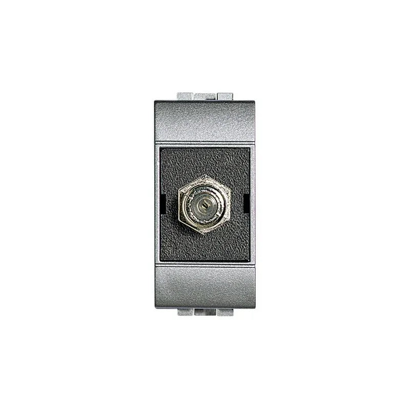 Connettore Coassiale TV Tipo F BTicino NT4269F - Impedenza 75 Ohm, Montaggio a Parete, Design Elegante