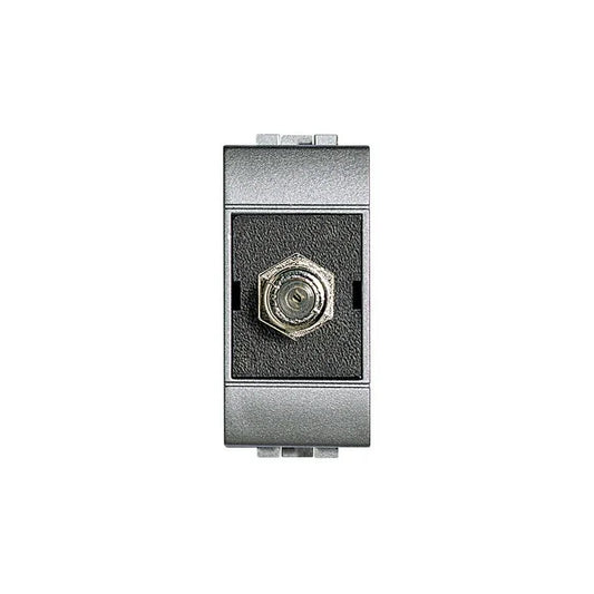 Connettore Coassiale TV Tipo F BTicino NT4269F - Impedenza 75 Ohm, Montaggio a Parete, Design Elegante