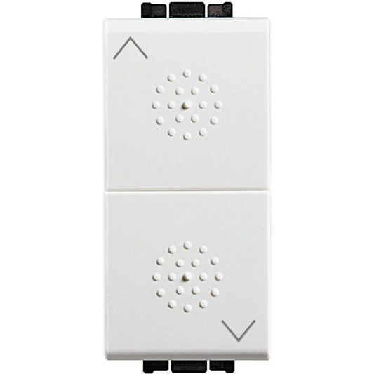 Bticino Livinglight N4037 - Doppio Pulsante Bianco per Tapparelle, Design Elegante e Intuitivo