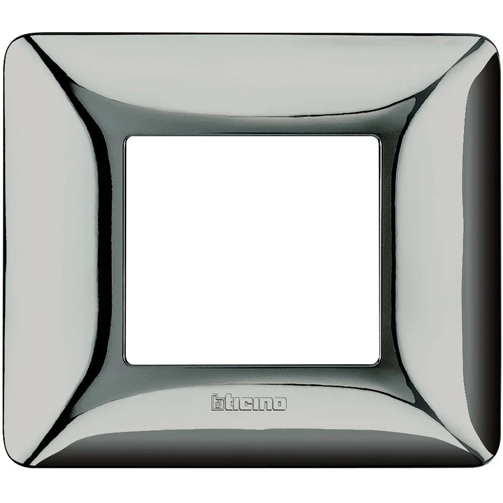 Placca Bticino Matix 2 Moduli Cromo Lucido AM4802GCR - Design Elegante e Resistente in Tecnopolimero