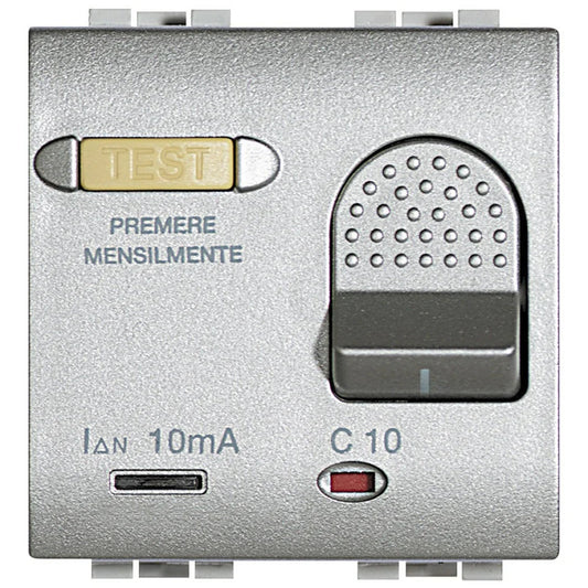 Bticino Livinglight Salvavita Automatico 10A NT4305/10 - Interruttore Magnetotermico Differenziale 10mA