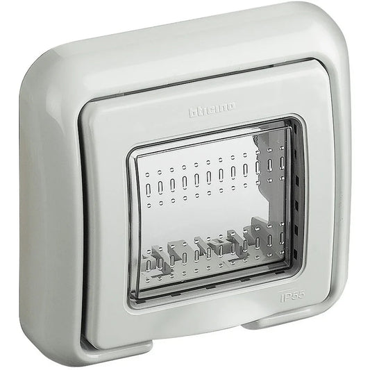 Bticino Idrobox Placca IP55 2 Moduli Serie Matix SKU 25602 - Resistente A Polvere E Umidità