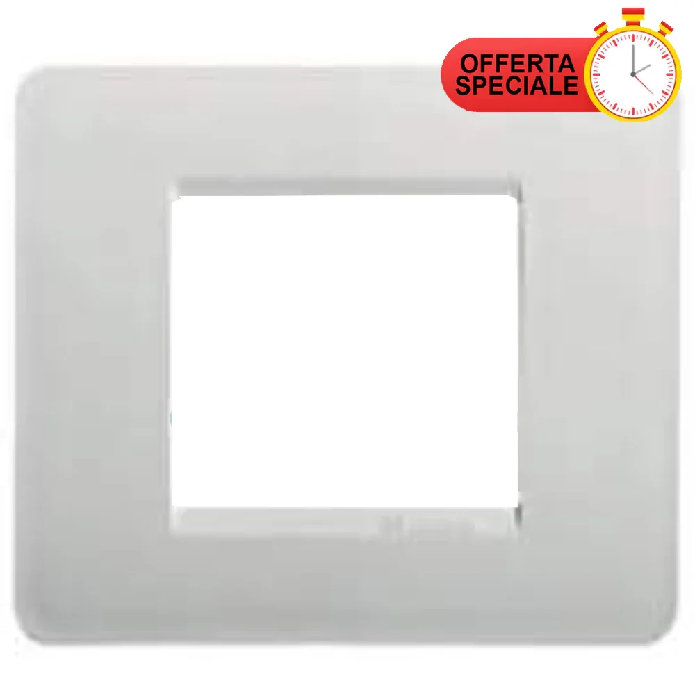 BTicino Matix Placca 2 Posti Cenere AM4802CN - Elegante, Duratura e Versatile per Spazi Ristretti