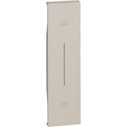 Cover illuminabile per pulsante interbloccato Living Now - KM05 in sabbia - Modulo 1 per tapparelle BTicino