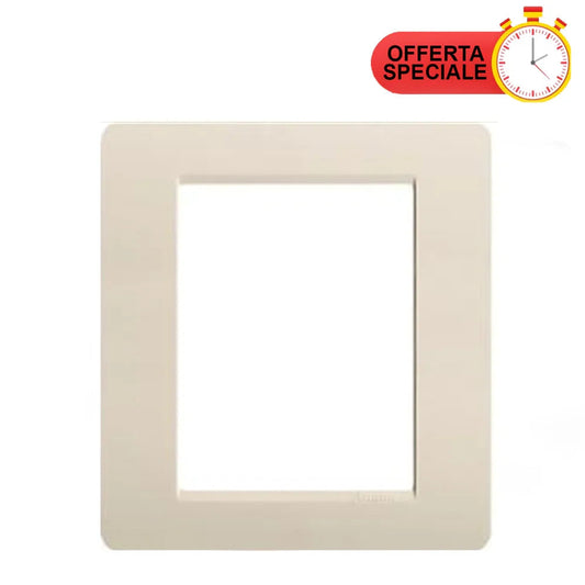BTicino Matix Placca 3+3 Posti AM4806AV - Elegante Finitura Avorio, Facile Installazione e Design Moderno
