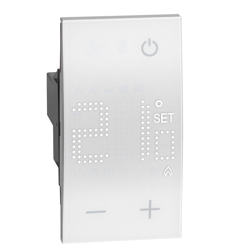 Living Now Bianco Termostato 230V con display digitale per riscaldamento e condizionamento BTicino.