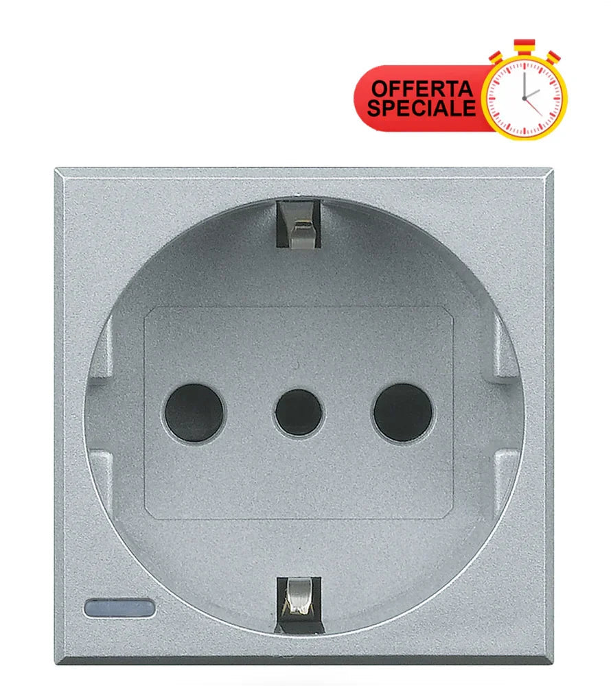 Presa Elettrica Schuko Universale BTicino Axolute HC4140 - Design Elegante e Massima Compatibilità