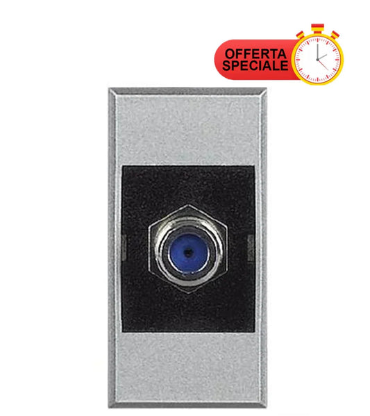 Presa TV Tipo F Bticino HC4269F - Impedenza 75 Ohm - Aggancio a Vite - Qualità Eccellente Segnale