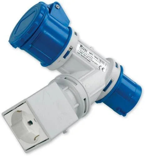 Moltiplicatore Adattatore Mobile 2 Uscite 16A 2P+E IP44 - Codice Prodotto 1802, Resistente e Versatile