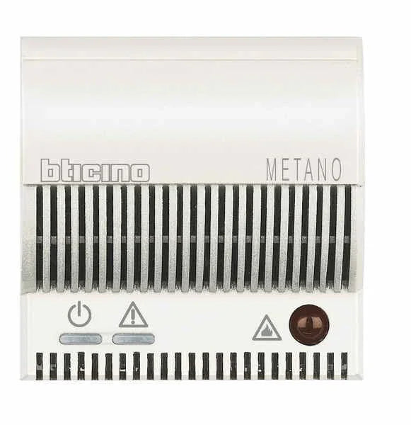 BTicino Axolute HD4511v12 - Rilevatore Gas Metano con Segnalazione Acustica e Visiva, Autodiagnosi