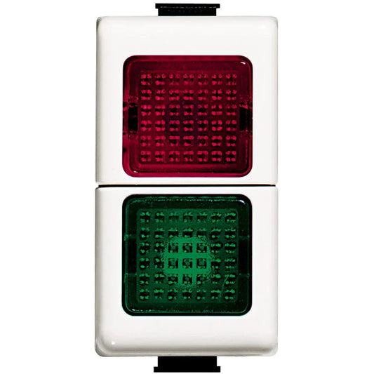 BTicino Matix AM5064V - Porta Lampada Vetro Verde/Rosso, 1W, 24Vac, Design Elegante e Funzionale