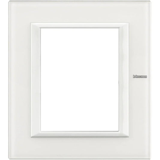 BTicino Axolute Placca 3+3P Vetro Bianco HA4826VBB - Design Elegante, Alta Qualità e Modularità