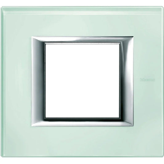BTicino Axolute Placca 2P Vetro Kristall HA4802VKA - Design Elegante e Moderno, Facile Installazione