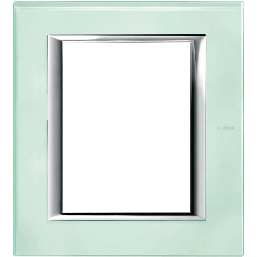 Placca Rettangolare BTicino Axolute 3+3P in Vetro Kristall HA4806VKA - Elegante e Versatile 141x127mm