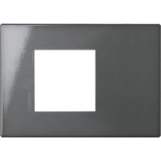 BTicino Axolute Air 2 Moduli Placca Antracite HW4819HS - Design Moderno in Metallo Resistente
