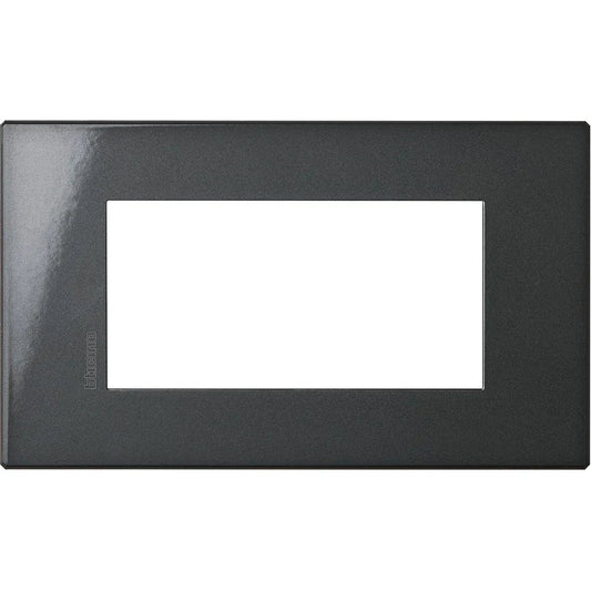 Placca Antracite BTicino Axolute Air 4 Moduli - HW4804HS, Design Elegante e Resistente in Metallo