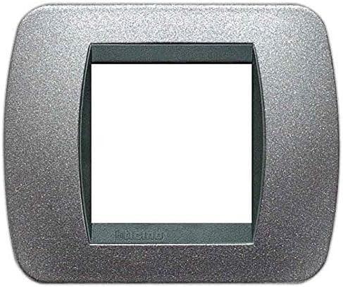 Placca BTicino Living Int. 2 Posti In Grafite Titanio - Modello L4802GFT, Elegante e Resistente