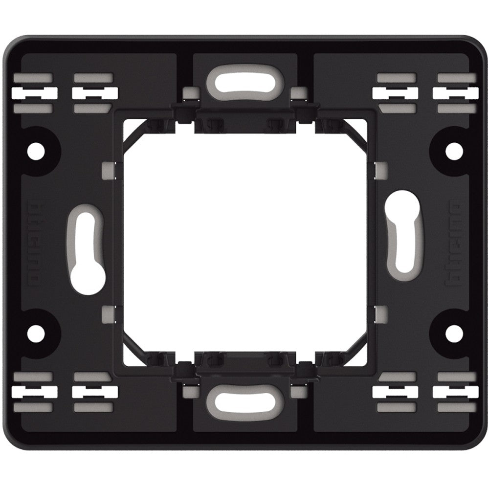Supporto Bticino MatixGO 2 moduli, fissaggio con viti, design elegante e funzionale, compatibile con moduli BTicino.