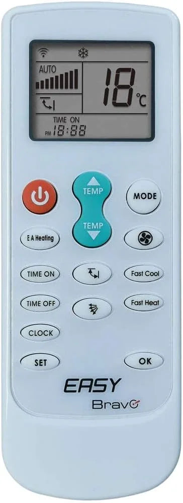 Telecomando Universale BRAVO EASY 92102155 per Condizionatori - Programmabile, 4000 Marche, Display Chiaro