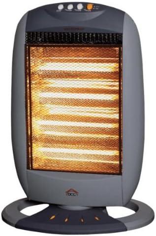 Stufa Alogena Potente 1600W con Termostato - 4 Elementi Riscaldanti, Calore Immediato e Sicurezza Antiribaltamento