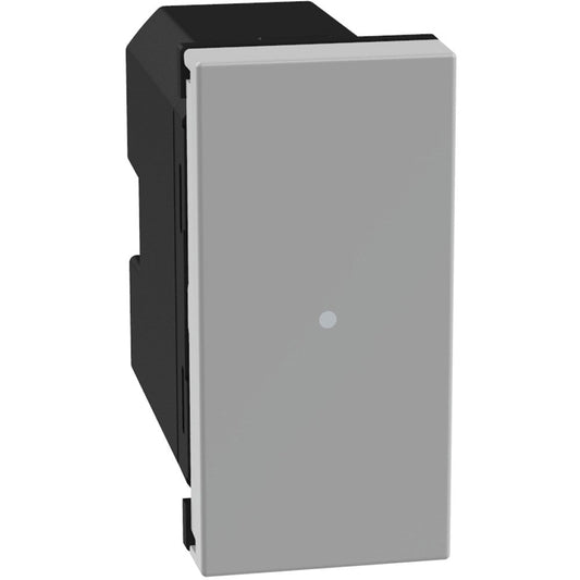 Bticino MatixGO Smart deviator switch, 1 module, gray, designed for local and remote light control.
