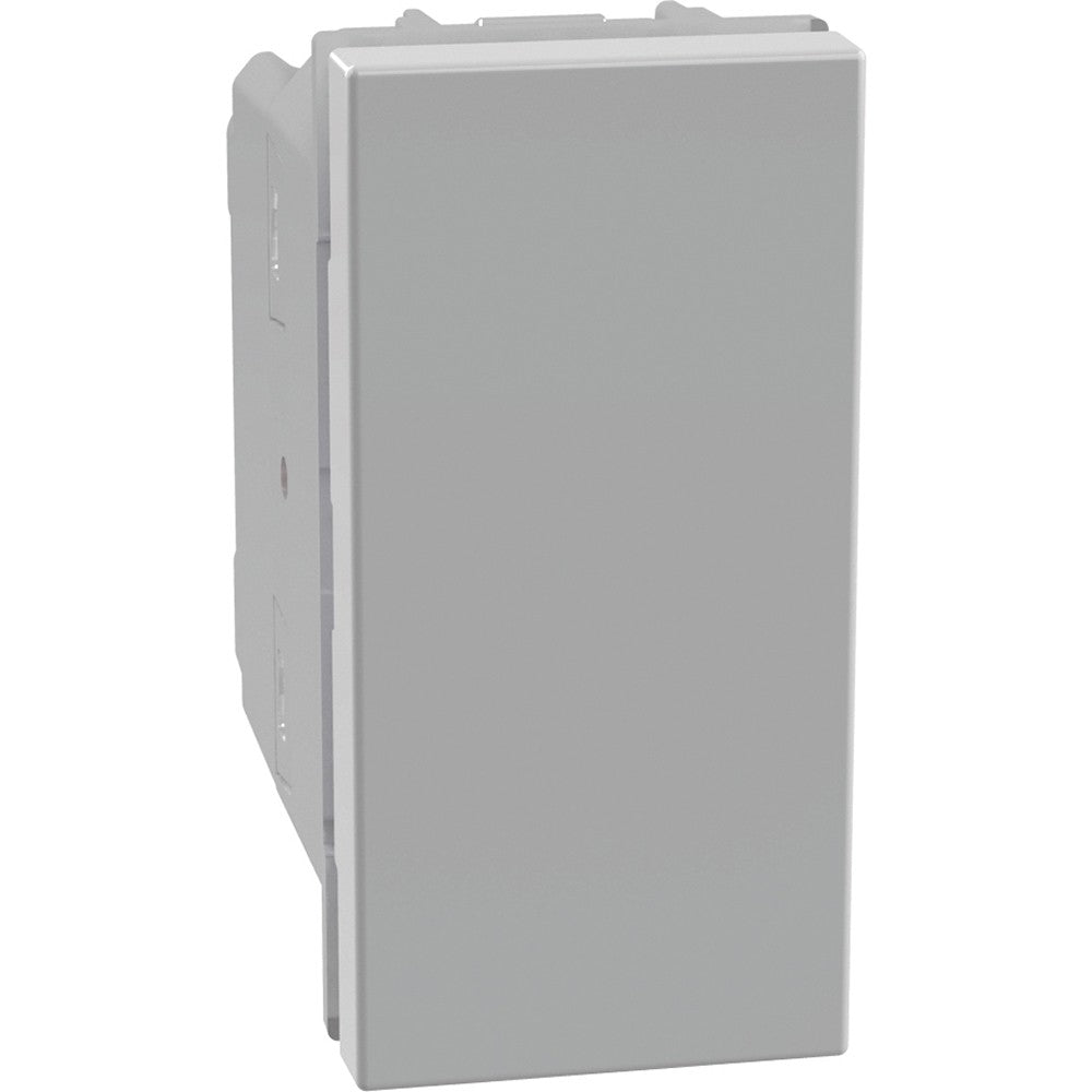 Invertitore assiale BTicino MatixGO 1P 10AX grigio, 250Vac, non illuminabile, 1 modulo.