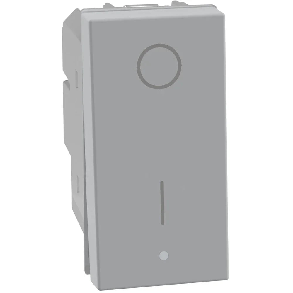 Interruttore Bipolare Basculante BTicino MatixGO 2P 16AX 1 Modulo Grigio - SKU JG4002, Design Ergonomico