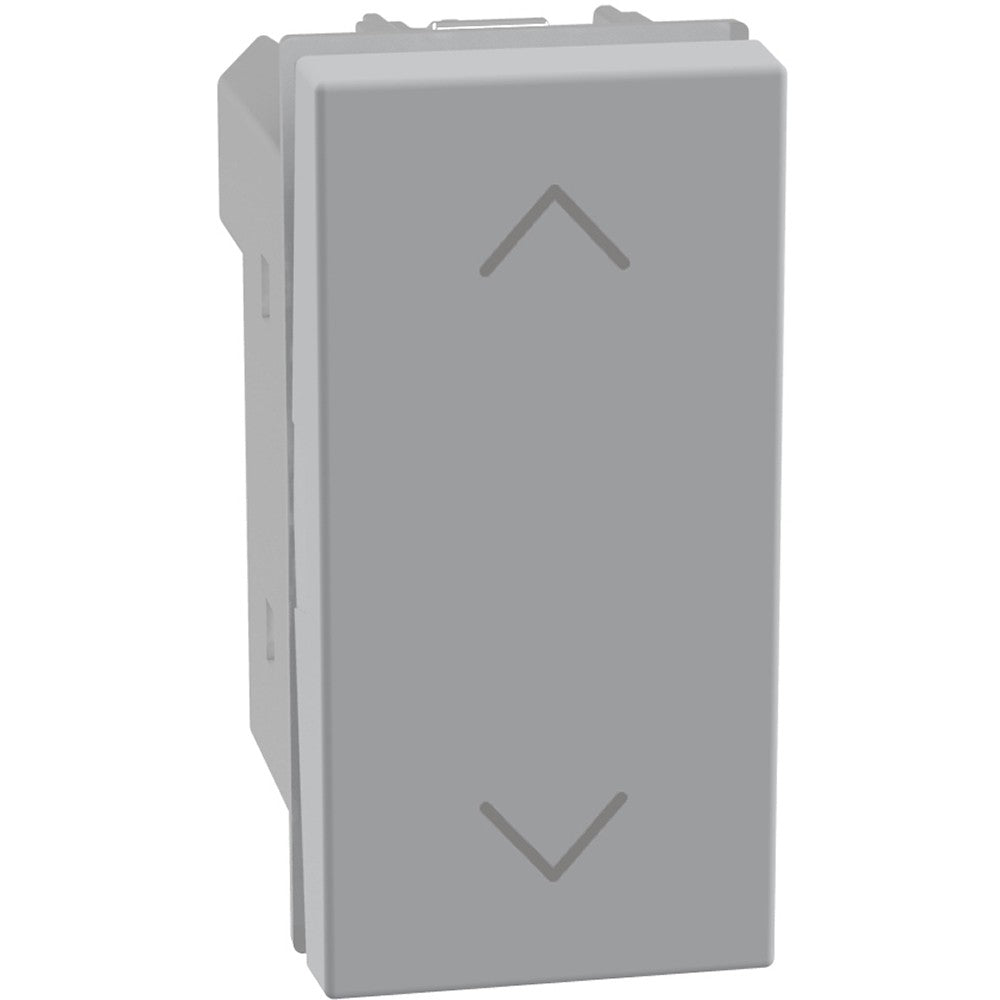 Pulsante doppio interbloccato BTicino MatixGO grigio JG4037N per tapparelle, 10A, 250Vac, non illuminabile.