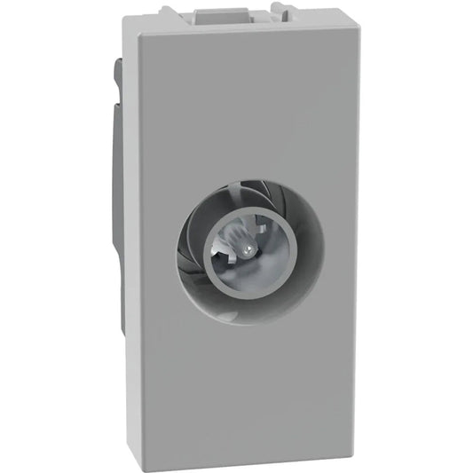 Presa Coassiale Passante Terminale BTicino MatixGO 1 Modulo Grigia JG4202P10 - Alta Qualità, Bassa Attenuazione 10dB