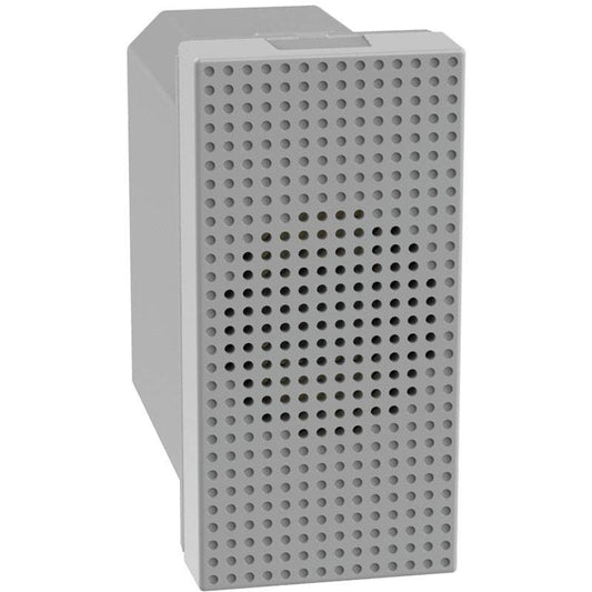 Suoneria BTicino MatixGO grigia 12V 1 modulo, 80dB, 5VA, design moderno per notifiche chiare.