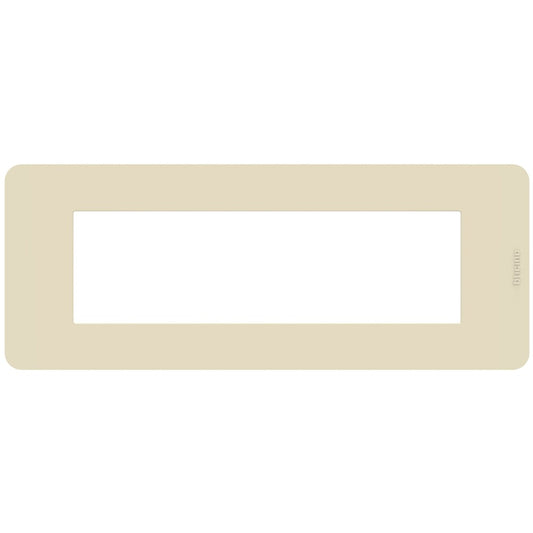 Placca Bticino MatixGO 7 moduli avorio, tecnopolimero, dimensioni 84.2 x 214.7 mm, design moderno e funzionale.