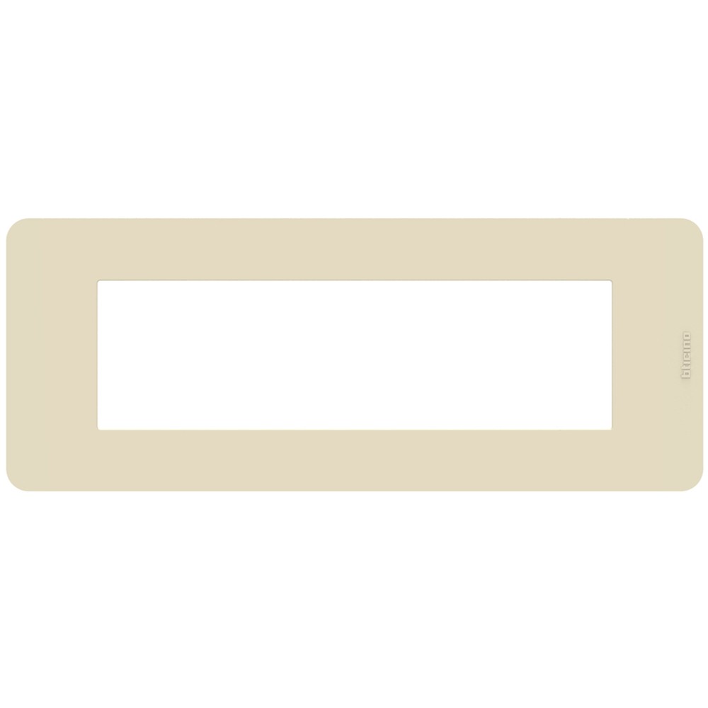 BTicino MatixGO Placca in avorio per 7 moduli, materiale tecnopolimero, dimensioni 84.2 x 214.7 mm.